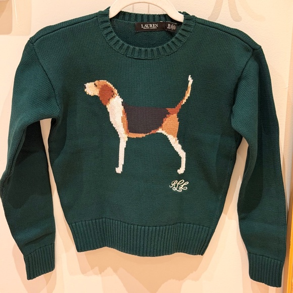 Ralph Lauren Sweaters - Ralph Lauren Green Cotton Crewneck (Size XS)